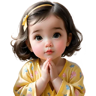 🙏 emoji Милая девочка @Nyasticks Telegram sticker 16 of 33