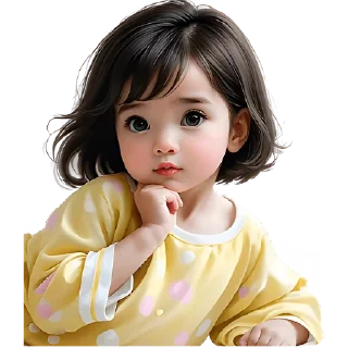 🤔 emoji Милая девочка @Nyasticks Telegram sticker 12 of 33