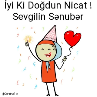 🎂 emoji Nicat ve Sənubər @Qonshubot Telegram sticker 20 of 31