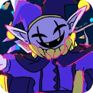 Sticker from Jevil V2 @UndertaleDeltaruneStickersArts