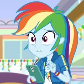 Sticker from rainbow dash