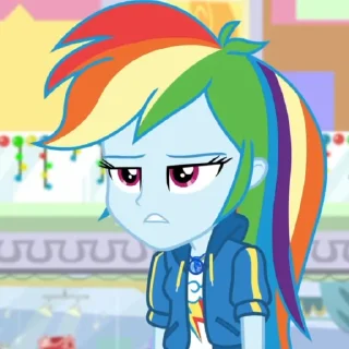 Sticker from rainbow dash