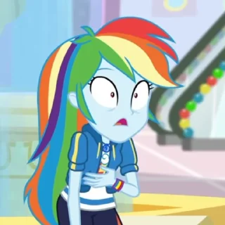 Sticker from rainbow dash