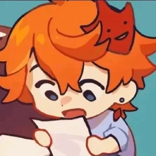 Sticker from Тарталья -> @animebotsa