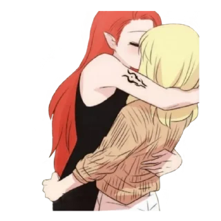 😘 emoji Miss angel and miss demon:@Asukalsl Telegram sticker 2 of 31