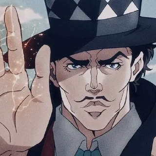 🤚 emoji Zeppeli. Telegram sticker 15 of 23