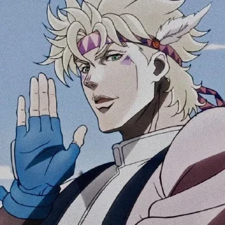 👋 emoji Zeppeli. Telegram sticker 10 of 23