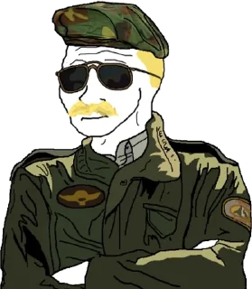 😎 emoji Military&politics wojaks Telegram sticker 18 of 120
