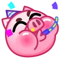 🥳 emoji Pig Emoji 🐷 @xkysluv Telegram sticker 8 of 40