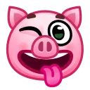 😜 emoji Pig Emoji 🐷 @xkysluv Telegram sticker 13 of 40