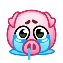 😭 emoji Pig Emoji 🐷 @xkysluv Telegram sticker 9 of 40