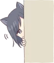 Sticker from cat girl and dog girl