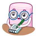 🤓 emoji Marshmallow Telegram sticker 14 of 23