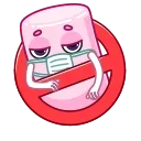 😷 emoji Marshmallow Telegram sticker 21 of 23