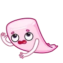 😨 emoji Marshmallow Telegram sticker 5 of 23