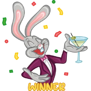 🥳 emoji Банни @bunny_casino_bot Telegram sticker 8 of 10