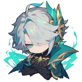 Sticker from Genshin Mix by @lunaaiarts