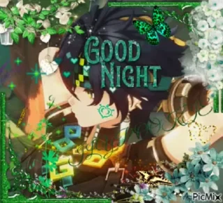 Sticker from good night 🌙 genshin pack