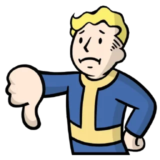 👎 emoji Столичная пустошь FALLAUTA Telegram sticker 9 of 90