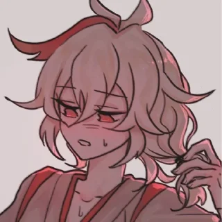 🤨 emoji кадзу мой мальчик ➡️ @Ctikerubot Telegram sticker 15 of 46