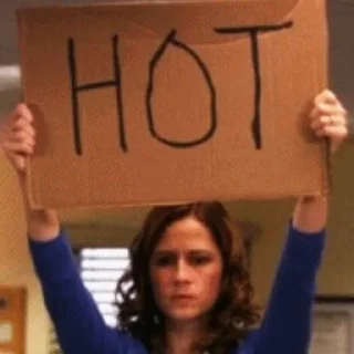 Sticker from hot