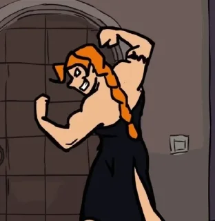 💪 emoji Victoria🖤👩‍🦰 Telegram sticker 5 of 14