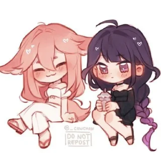 ❤ emoji Райден и Яэ Мико ✨❤️‍🔥 Telegram sticker 14 of 49