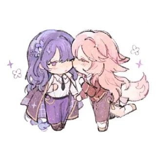 ❤ emoji Райден и Яэ Мико ✨❤️‍🔥 Telegram sticker 13 of 49