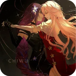 ❤ emoji Райден и Яэ Мико ✨❤️‍🔥 Telegram sticker 9 of 49