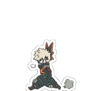 🏃‍♂️ emoji Моя геройская академия Telegram sticker 14 of 16