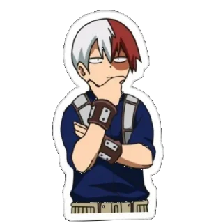 🤔 emoji Моя геройская академия Telegram sticker 1 of 16