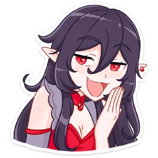 😄 emoji Тёмная Айрис @nyasticks Telegram sticker 3 of 49