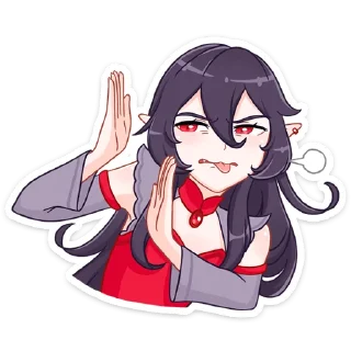 😄 emoji Тёмная Айрис @nyasticks Telegram sticker 24 of 49