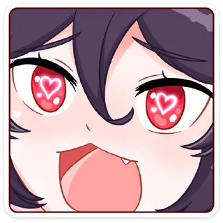 😍 emoji Тёмная Айрис @nyasticks Telegram sticker 20 of 49