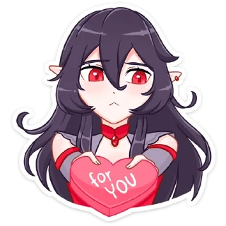 🙄 emoji Тёмная Айрис @nyasticks Telegram sticker 8 of 49
