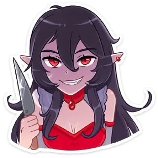 😁 emoji Тёмная Айрис @nyasticks Telegram sticker 19 of 49