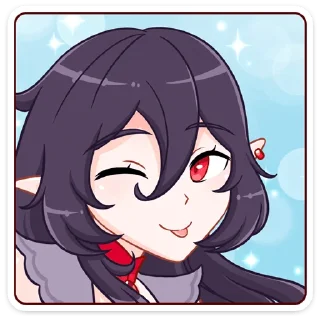 😉 emoji Тёмная Айрис @nyasticks Telegram sticker 2 of 49
