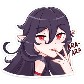 🙂 emoji Тёмная Айрис @nyasticks Telegram sticker 10 of 49