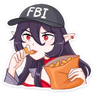 🙂 emoji Тёмная Айрис @nyasticks Telegram sticker 9 of 49