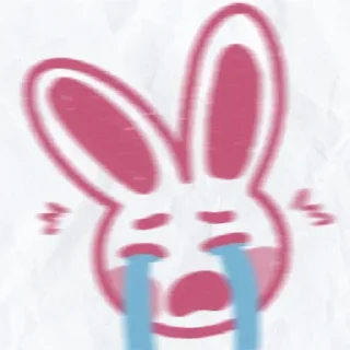 😭 emoji Зайка: @Pea4_stickerbot Telegram sticker 18 of 34