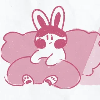 😞 emoji Зайка: @Pea4_stickerbot Telegram sticker 6 of 34