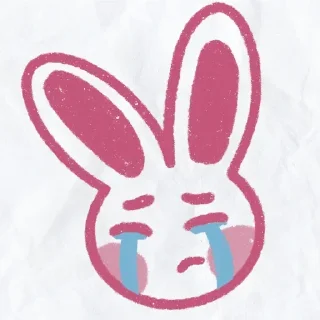 😭 emoji Зайка: @Pea4_stickerbot Telegram sticker 16 of 34