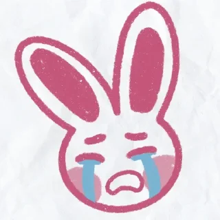 🙁 emoji Зайка: @Pea4_stickerbot Telegram sticker 17 of 34