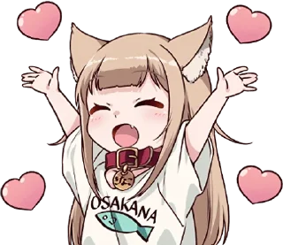 Kinako (Osakana Neko) :: @line_stickers sticker 1
