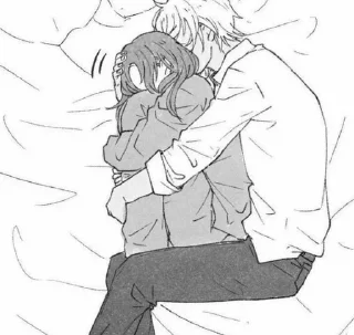 🖤 emoji Обнимашки Манга | Hugs Manga Telegram sticker 12 of 75