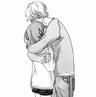 🖤 emoji Обнимашки Манга | Hugs Manga Telegram sticker 14 of 75
