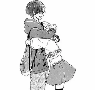 🖤 emoji Обнимашки Манга | Hugs Manga Telegram sticker 13 of 75