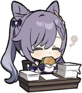 🍔 emoji Keqing Telegram sticker 6 of 72
