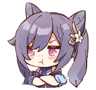 🥲 emoji Keqing Telegram sticker 7 of 72