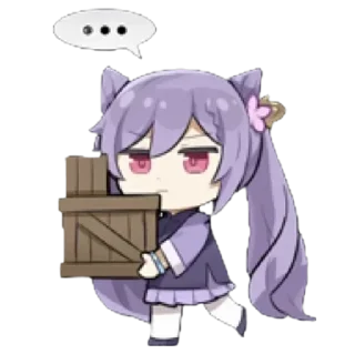 😐 emoji Keqing Telegram sticker 3 of 72